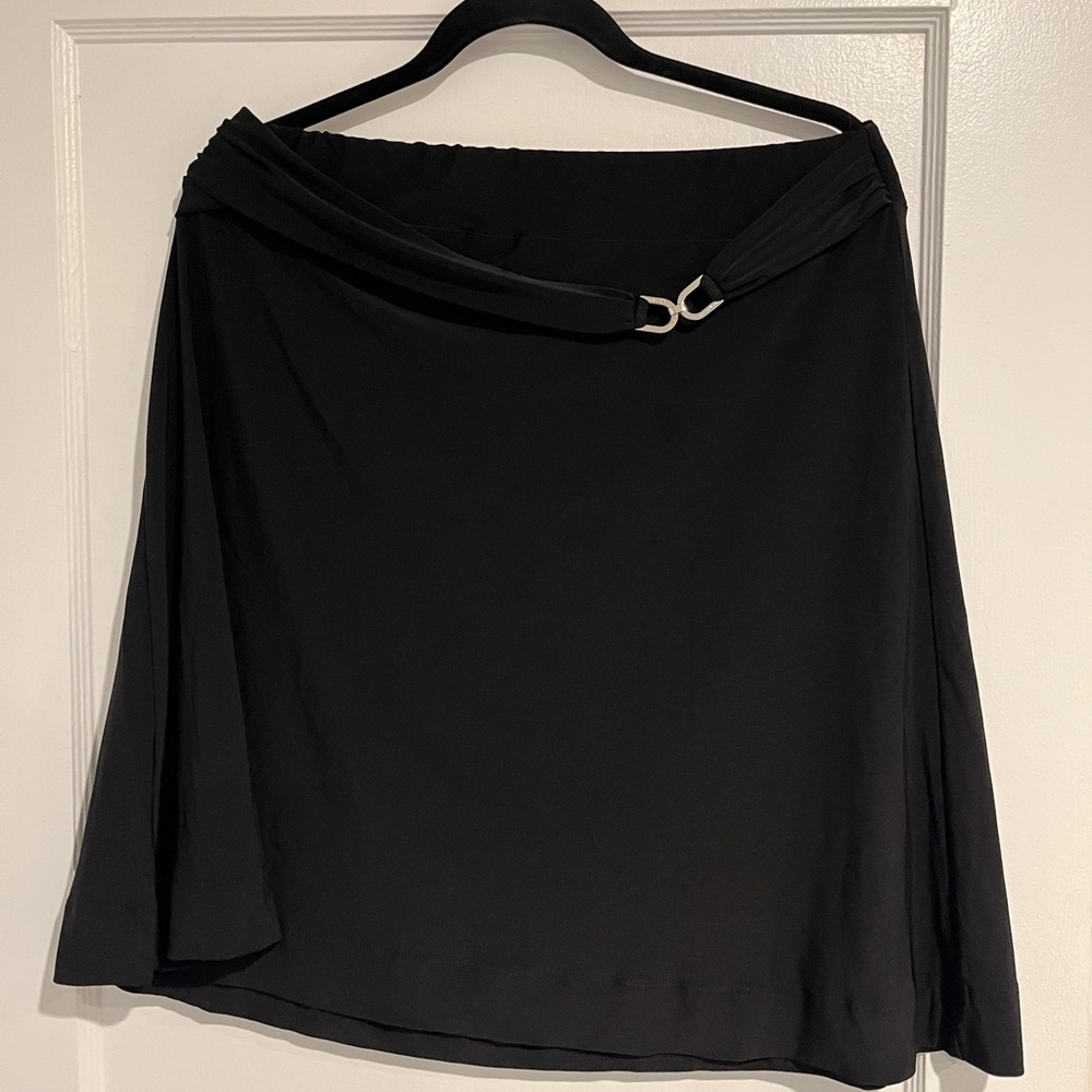 White House Black Market - Elegant Black Skirt with Belt Detail